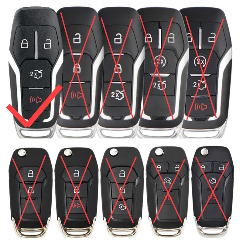 HEYEZQTY 4 Button Keyless Key Fob Cover Protector Case Shell
