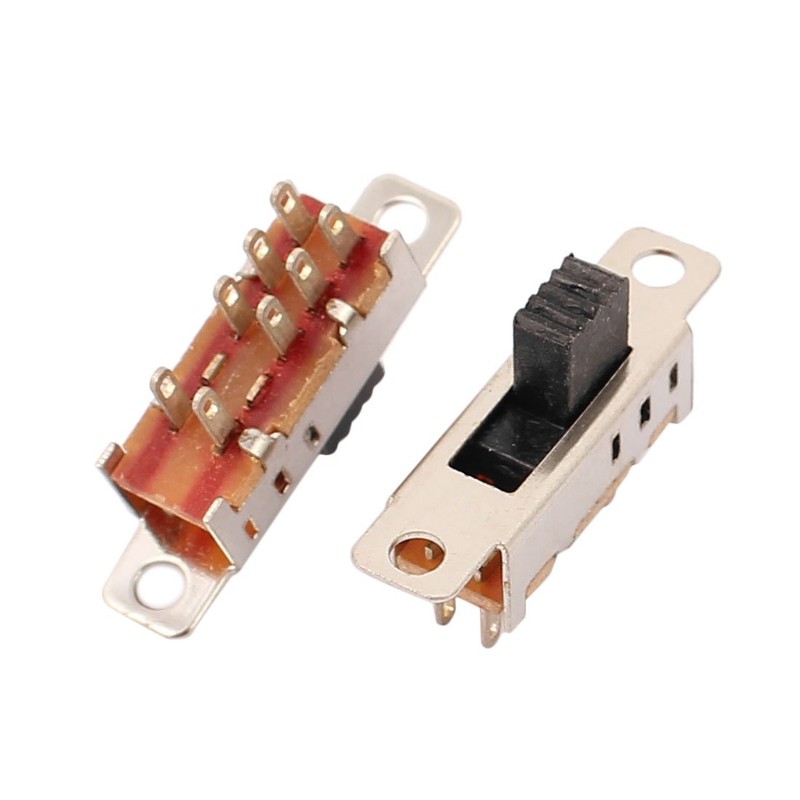 uxcell 5Pcs 3 Position 8P DPDT Panel Mount Micro Slide