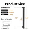 KOMOTIA 10 Pack Matte Black Cabinet Pulls knurled 7-1/2 Inch