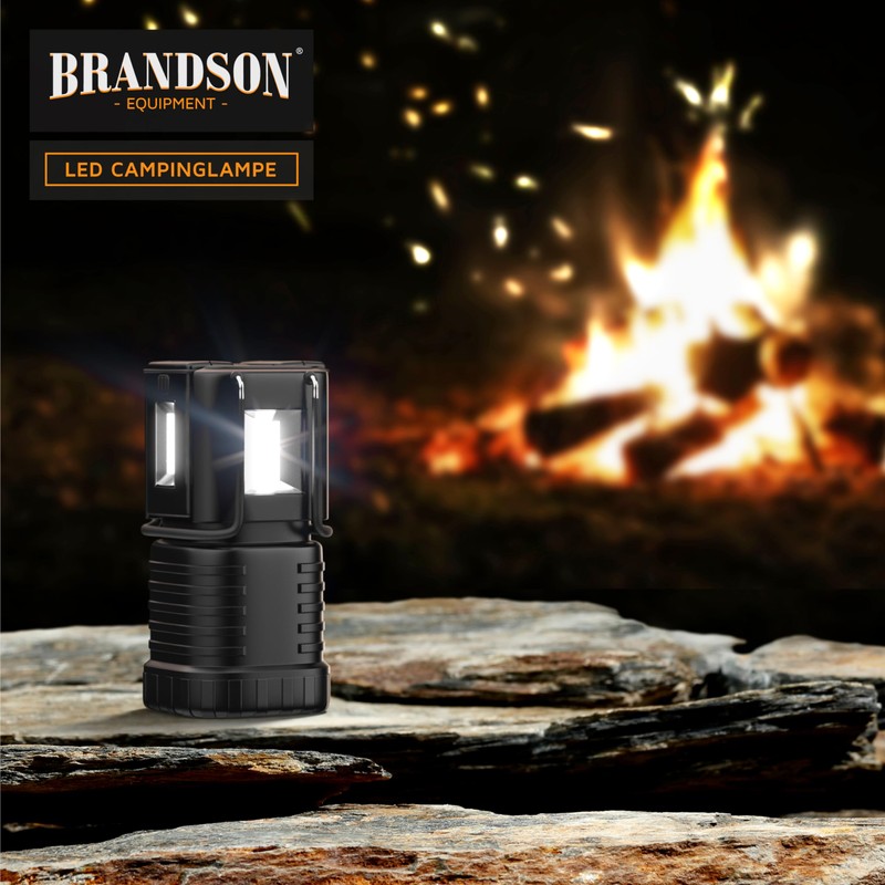 Brandson - LED camping lamp lantern - 2 removable torches