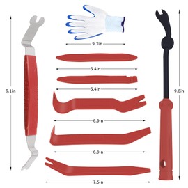 Wetado Auto Trim Removal Tools Kit, 9pcs Car Door Panel Removal Tool, Fastener Removal Panel Removal Tool, blue