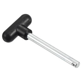 sourcing map 9.5x100mm Hitch Pins with T Handle Knobs, Chrome-Plated Carbon Steel Universal Weight Stack Pin, Detent Locking Pins, Heavy Duty Pin Insert for Commercial Gym or Home Gym, Black