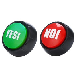 ANCLLO 2PCS Sound Buttons Yes No Button for Funny Party Quiz Contest Holiday Supplies Board Games