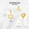 URONE Star of David Necklace 925 Sterling Silver Gold Plating