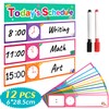 Lachilly 12 Pcs Daily Routines Schedule Cards, Schedule Pocket Chart