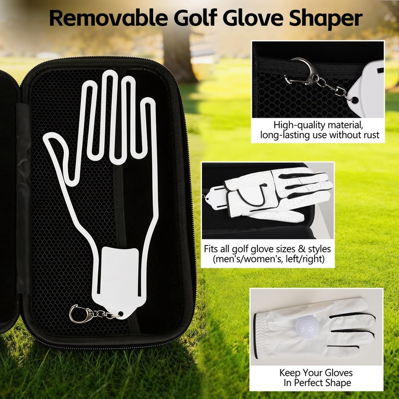 Craftsman Golf Glove Holder Case with Glove Shaper Portable Golf