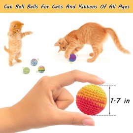 Retro Shaw Cat Toys Balls, Woolen Yarn Cat Ball Toy with Bell Inside