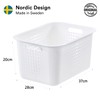 SmartStore 13L Recycled Plastic Storage Basket with handles - White