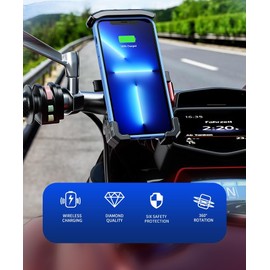 BGGCHEECA DN-A 360°Rotation Height Adjustable One-Touch Auto Lock Bike Phone Mount,ATV Bicycle Scooter Cell Phone Holder Cradle with Aluminum Alloy Handlebar Mounting 4''-7'' accessory (Quick Release)