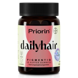 Priorin dailyhair Pigmentation - Copper Gummies to Support Natural Hair Pigmentation* - With Vitamin C & Bamboo Extract - Vegan & Sugar Free - 30 Gummies