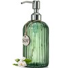 JASAI 18Oz Green Soap Dispenser with Rust Proof Pump, Refillable