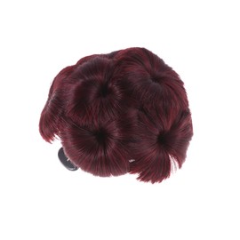 FOMIYES 3pcs Flower Design Hair Bun Clip Synthetic Updo Clip Wig for Women Easy Bun Wine