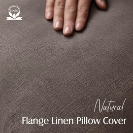 Foindtower Set of 2, Decorative Linen Soild Throw Pillow Covers Soft Accent Euro Cushion Case Farmhouse Neutral Pillowcase for Chair Couch Sofa Bedroom Living Room Home Decor 26 x 26 Inch Light coffee