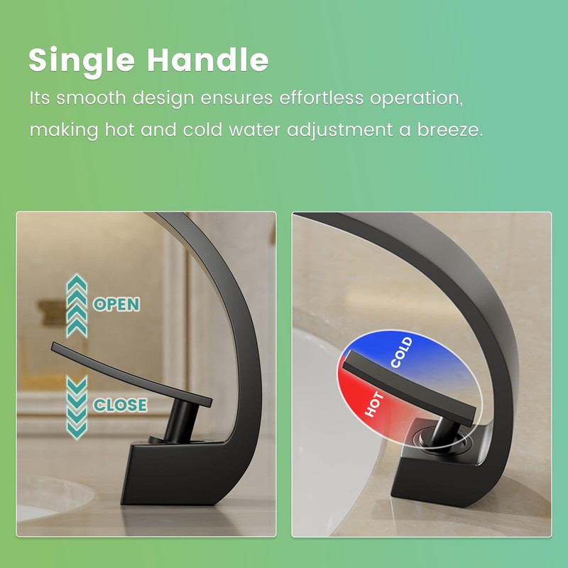 HOMHII Single Handle Bathroom Sink Faucet 1 or 3 Hole,