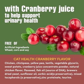 Get Naked Urinary Cat Health Treats with Cranberry & Real Chicken 6oz | Crunchy, Grain-Free, Natural Urinary Tract & Dental Care | Supports UT Support