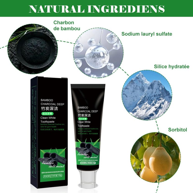 Fengyang Bamboo Charcoal Deep Toothpaste, Activated Bamboo Charcoal, Activated Charcoal