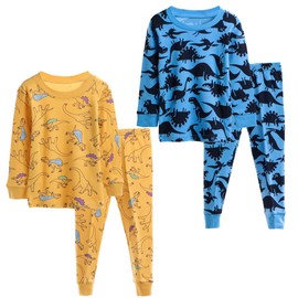VVEIRAN Pajamas for Boys Toddler Kids Outfit Nightwear 100% Cotton Clothing Sets Sleepwear Long Sleeve Pjs
