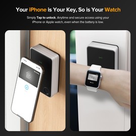 X3 Smart Home Key Keyless Entry Fingerprint Door Lock, Silver