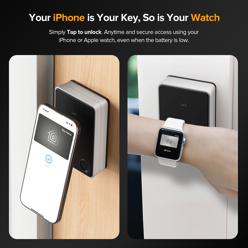 X3 Smart Home Key Keyless Entry Fingerprint Door Lock, Silver