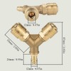 Compressed Air Distributor with 2 Couplings, 1/4 AG Brass Air