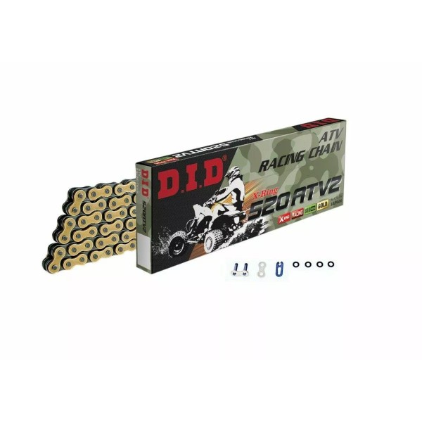 DID 520 x 120 Links ATV2 Series Xring Sealed Gold
