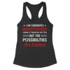 TeesAndTankYou Currently Unsupervised Tank Top Fitted Racerback Women's Small Black