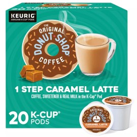 The Original Donut Shop, One Step Latte - Caramel Latte 20 count pack of 1