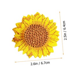 DOITOOL 4pcs Sunflower Embroidered Applique Patches for DIY Clothing Bags and Hats Vibrant Flower Decorations for Boy Girl Outfits and Craft Repair