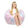 decalsweet Bean Bag Chair for Kids Stuffed Animal Storage Beanbag