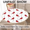 Yibeas Tablecloth Round Cardinal Bird Table Cloth Red Birds on