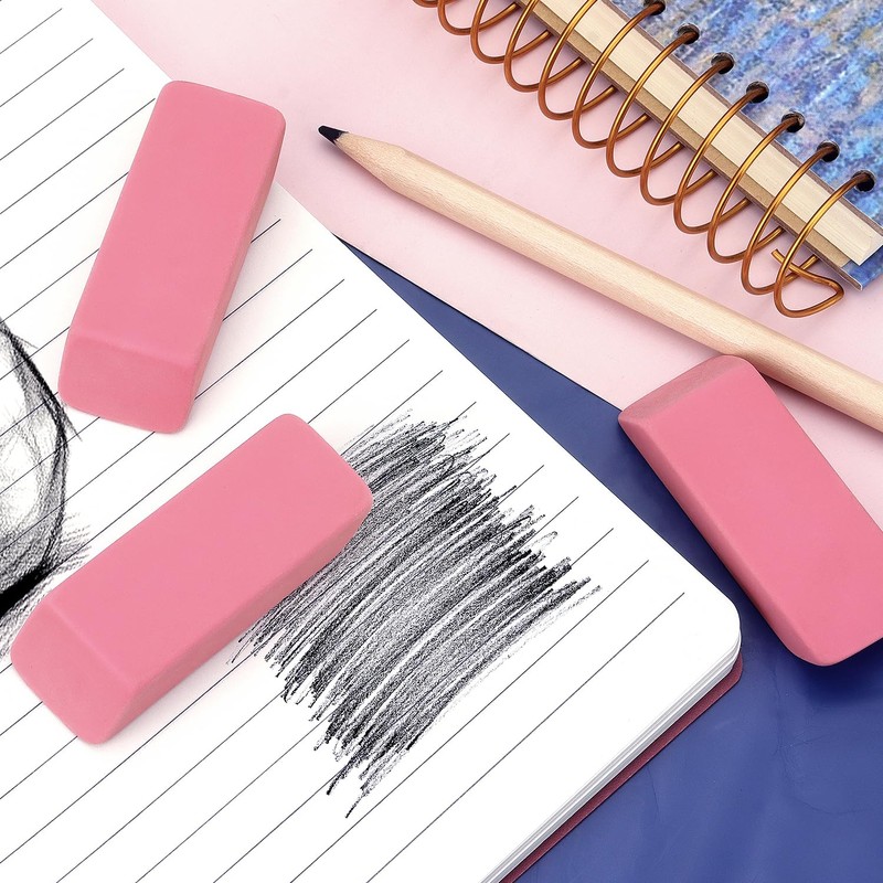 Tamaki Erasers, Pink Pencil Erasers for Drawing, Artist Eraser, Large,