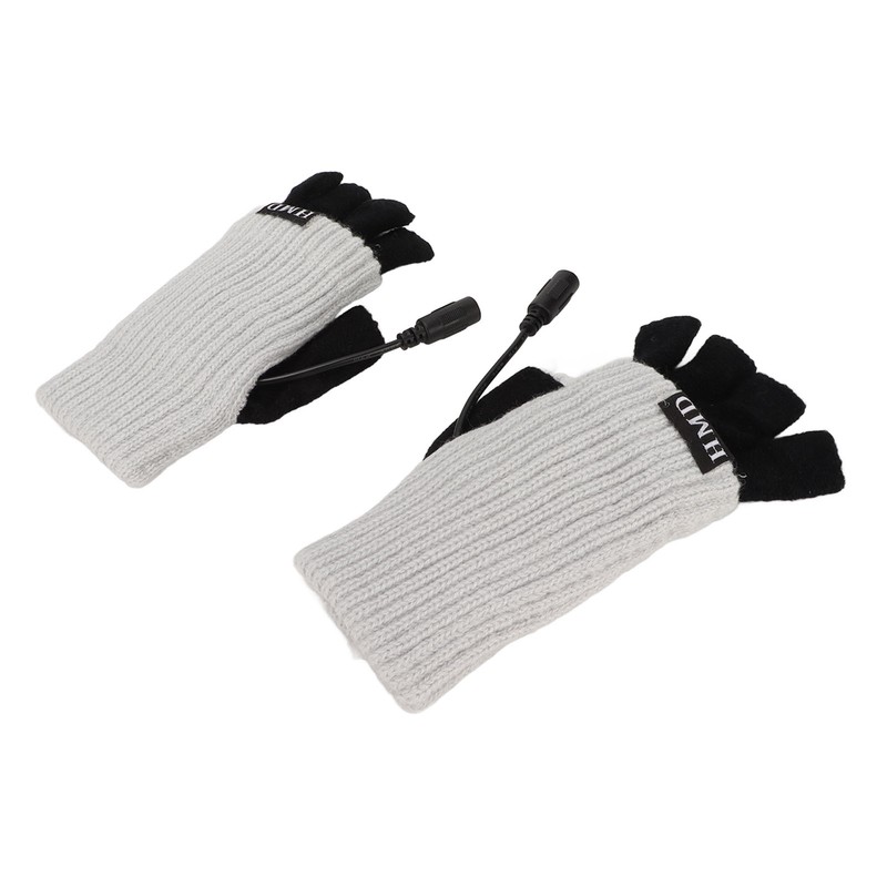 USB Heated Gloves Adult Winter Soft Fashionable Fingerless Heating Gloves
