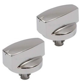 Genuine Belling 444445412 444445413 1000DF Oven Cooker Knob Function Control Switch (Silver/Chrome, Pack of 2 Knobs)