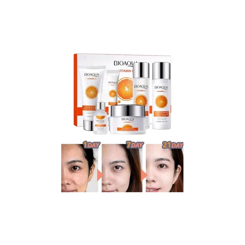 Set Skincare Cuidado Facial Vitamina C Desmancha 6pzs Nuevo