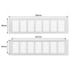 2 PCS 80 * 300mm Rectangle Silver Aluminum Alloy Mesh
