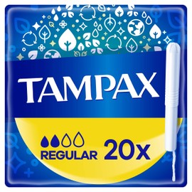 Tampax Regular Tampons with Cardboard Applicator, Pack of 20