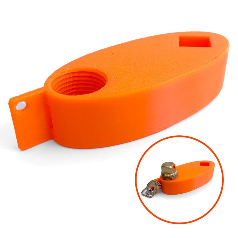PlugKeyper Multi-purpost Boat Drain Plug Reminder, Wrench and Key Float