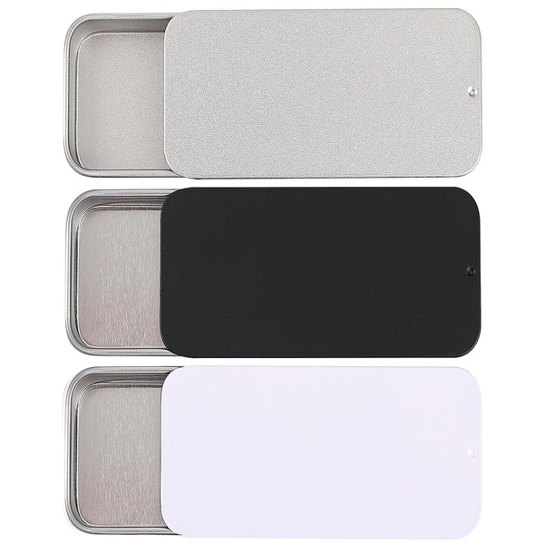 KALIONE 3 Pieces Small Metal Box Containers, Empty Metal Containers