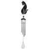 GSC 31104 25 Inch Metal Wind Chime Black Cat