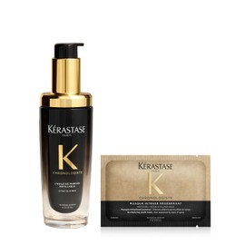 KÉRASTASE (ケラスターゼ) Hair Oil Huile Chronologiste 75mL with Sample Hair Care Leave-in Treatment Shine, manageability, softness, damage protection, moisture, flexibility, natural hair feel, heat