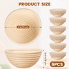 Bread Proofing Baskets Set of 6 Banneton Baskets Dough Fermentation