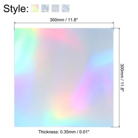 PATIKIL 12"x12" Holographic Cardstock, 60 Pack Metallic Iridescent Mirror Paper Foil Board Reflective Sheets for Scrapbook Poster DIY Craft, 4 Colors