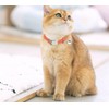Red Cat Collar with Bell, Reflective Safety Soft Nylon Break