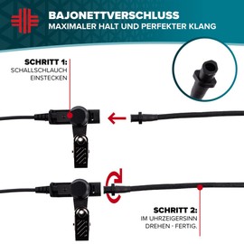 Nylon Sound Tube | Radio Accessories | Security Accessories | Sound Tube Police | Earphones Sound Tube for Security Headphones, Security Earphones | Bayonet Clasp | Colour: Red/Black