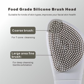 YUSAGO Blackhead Remover Tool,2 in 1 Blackhead Scraper & Silicone Face Scrubber,Pore Scrubber for Face and Nose,for Exfoliating, Massaging, Remove Blackheads,Acne,Makeup Skincare Removal.(Gray)