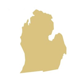 Michigan Cutout Unfinished Wood Home Decor Everyday Mitten Door Hanger MDF Shape Canvas Style 2 (6")