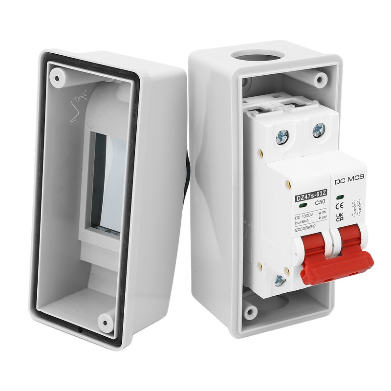 DC Circuit Breaker 2P 50A Miniature Isolator Switch IP65 Waterproof