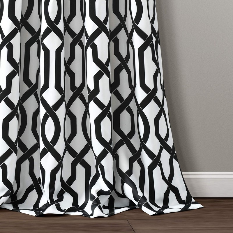 Lush Decor Edward Trellis Curtains Light Filtering Window Panel Set