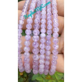 KayleeNYC Wholesale Lot 6 Pcs Natural Lavender Amethyst 4mm 7.5” Crystal Stretch Bracelet
