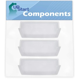 3-Pack 2187172 Refrigerator Door Bin Replacement for Whirlpool ED2VHEXVQ00 Refrigerator - Compatible with WP2187172 Deep Shelf - UpStart Components Brand
